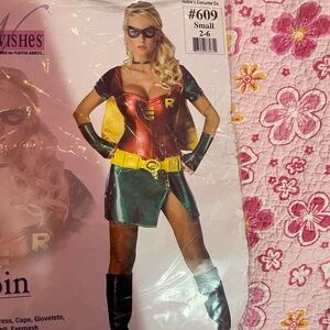 Womens Robin Costume - Red and Green